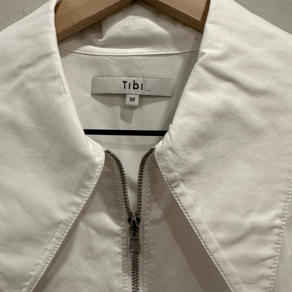 NEW Tibi Front Zip Tech Poplin Shirt (size M) - Picture 8 of 10